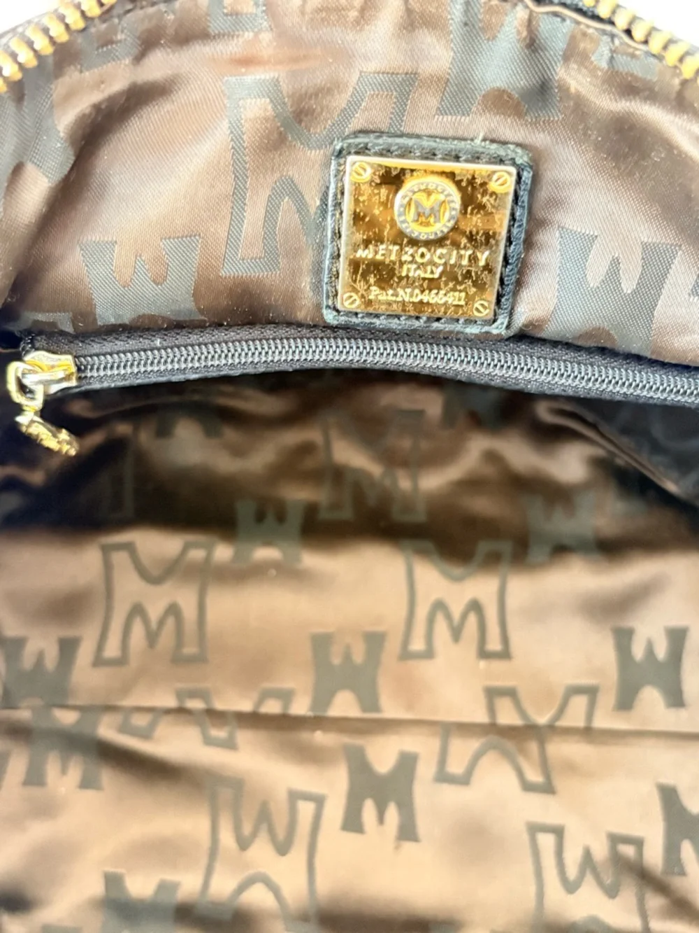 Metrocity Black Boston Bag with Gold‎ Accents